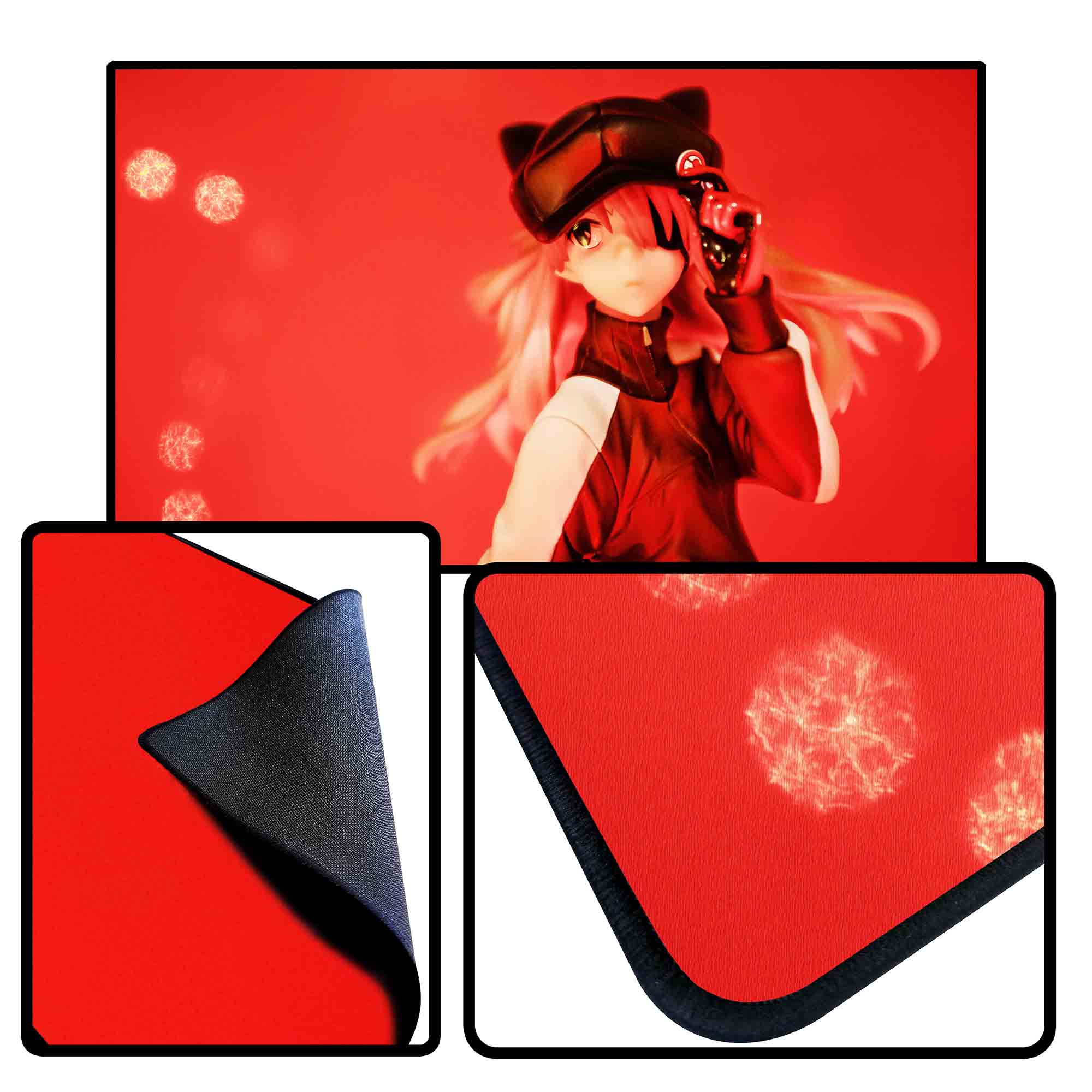 Could you specify the stitching color on the custom playmat?